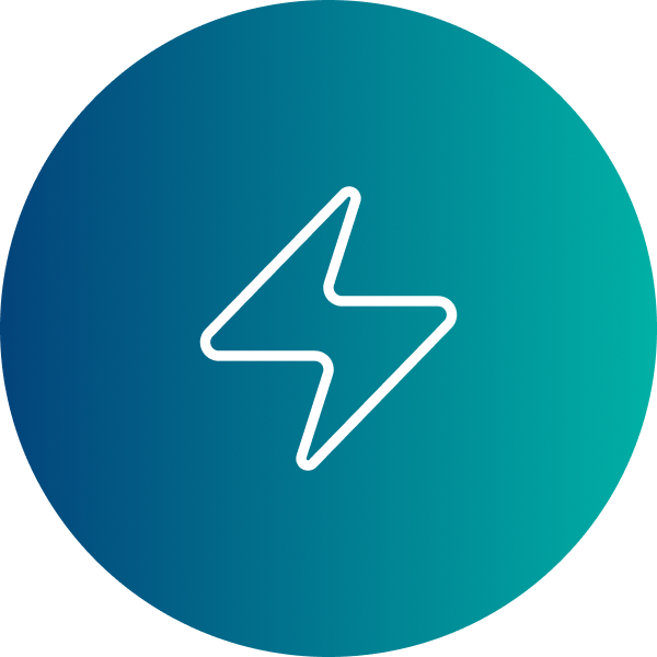 outline of lightning bolt icon