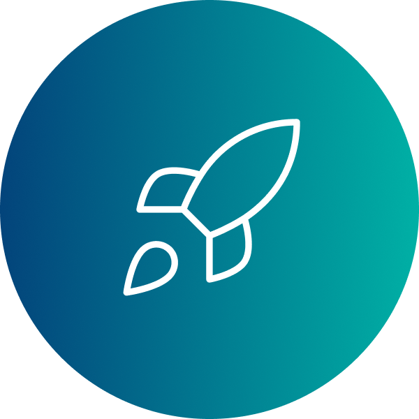 outline of rocket icon